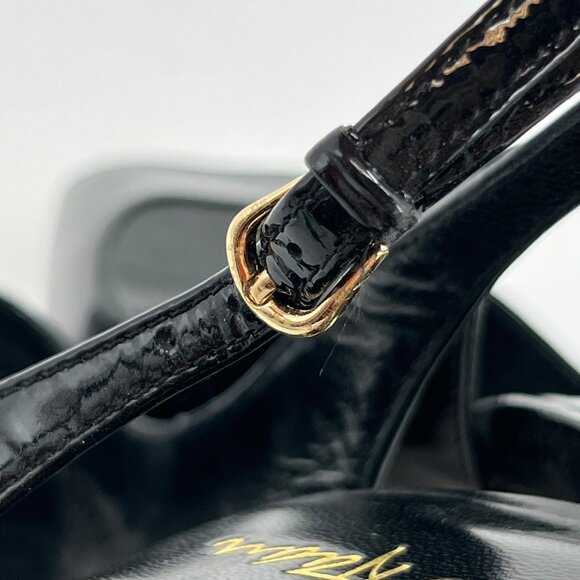 Cole Haan Black Peep Toe Slingback Heels | Size 8 - Picture 6 of 9